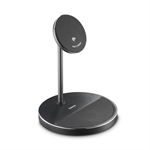 Hama bezdrôtová nabíjačka s držiakom 2v1, Qi2 15 W, USB-C adaptér 45 W