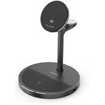 Hama bezdrôtová nabíjačka s držiakom 3v1, Qi2 15 W, USB-C adaptér 45 W