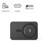 Hama bezdrôtová powerbanka Qi2, 10000 mAh, indukčné nabíjanie, USB-C Power Delivery