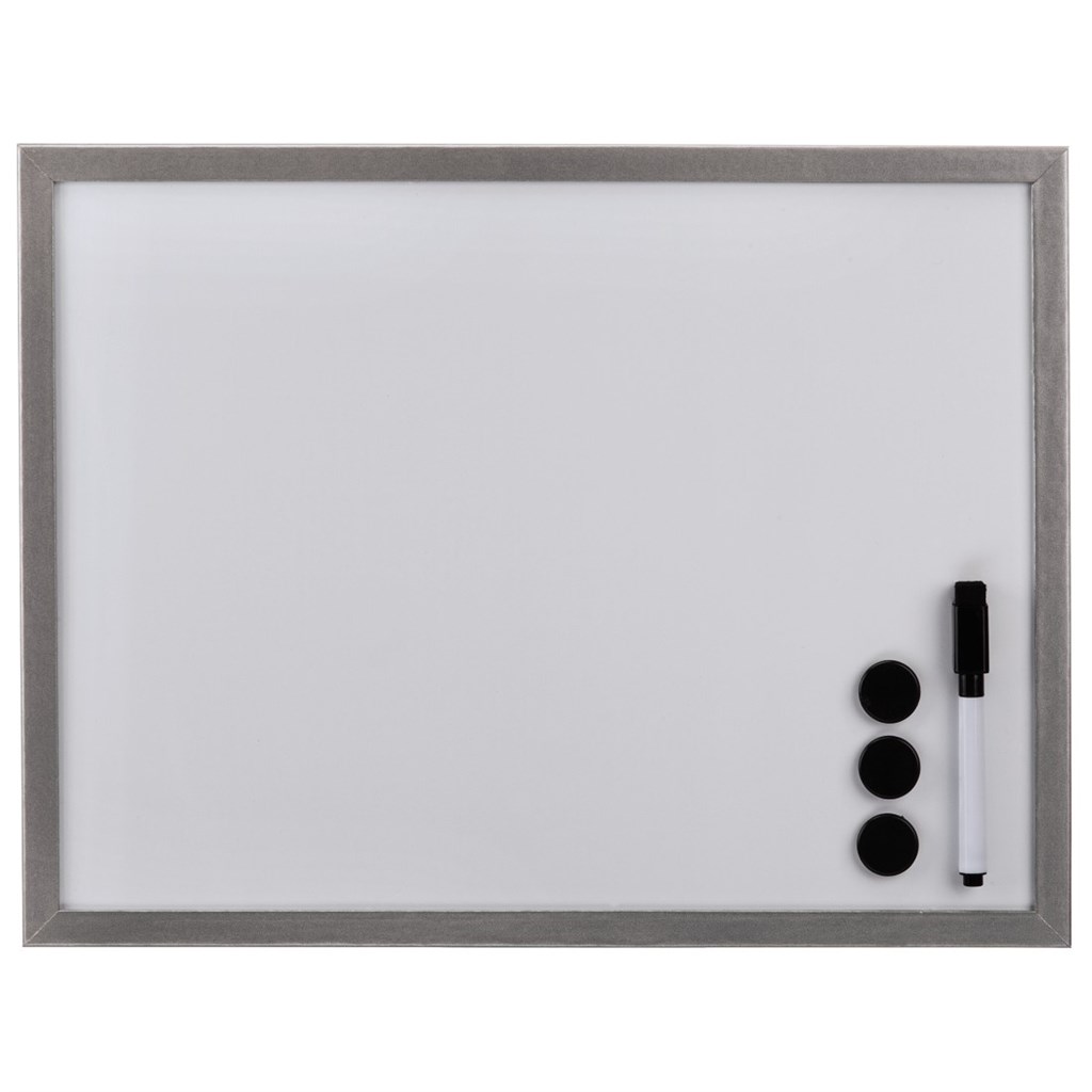 Hama biela magnetická tabuľa, 60x80 cm, drevená, strieborná
