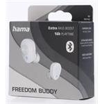 Hama Bluetooth slúchadlá Freedom Buddy, štuple, nabíjacie puzdro, biele