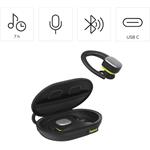 Hama Bluetooth slúchadlá Spirit Athletics s klipom, kôstky, nabíjacie puzdro, čierne