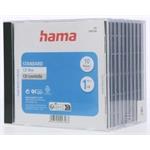 Hama CD Standard box, náhradný obal na 1 CD/DVD, priehľadný/čierny, 10 ks