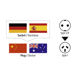 Hama cestovný zásuvkový adaptér do Číny/Austrálie, 3-pól., vrecko