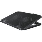 Hama chladiaci stojan pre notebook Black Metal, naklápací, 2 ventilátory, modré podsvietenie, tichý