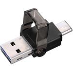 Hama čítačka kariet, microSD, USB-C 3.1, USB 3.0 A, čierna