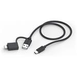 Hama CK-400, podsvietená káblová klávesnica USB-A/C, SK+CZ, čierna