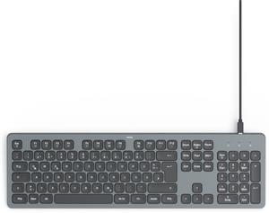 Hama CK-400, podsvietená káblová klávesnica USB-A/C, SK+CZ, čierna, (rozbalené)
