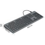 Hama CK-400, podsvietená káblová klávesnica USB-A/C, SK+CZ, čierna, (rozbalené)