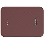 Hama Colour 10, powerbanka 10000 mAh, 3 A, výstup: USB-C, USB-A, červená