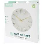 Hama Corfu, nástenné hodiny, priemer 30 cm, 3D číslice, tiché, z 20% pšeničnej slamy, béžové