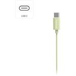 Hama Curly, USB-C slúchadlá s mikrofónom, štuple, zelená