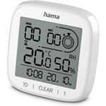 Hama Cyprus, digitálne hodiny do kúpeľne, prísavka, dátum, teplota, vlhkosť, časovač, biele