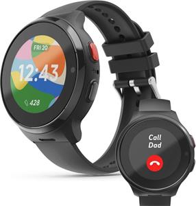 Hama detské smart hodinky, SIM, GPS, SOS tlačidlo, hlasové/video hovory, čierne