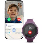 Hama detské smart hodinky, SIM, GPS, SOS tlačidlo, hlasové/video hovory, fialové