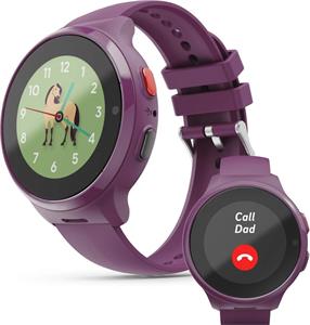 Hama detské smart hodinky, SIM, GPS, SOS tlačidlo, hlasové/video hovory, fialové