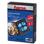 Hama DVD obal na 1 DVD, s fóliou, čierny, 3 ks