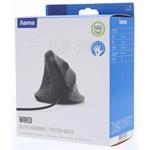 Hama ECM-500L, vertikálna ergonomická káblová myš, pre ľavákov, čierna