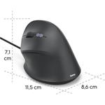 Hama ECM-500L, vertikálna ergonomická káblová myš, pre ľavákov, čierna
