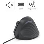Hama ECM-500R, vertikálna ergonomická káblová myš, pre pravákov, čierna