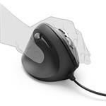 Hama EMC-500L, vertikálna káblová myš pre ľavákov, čierna