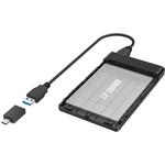 Hama externý box na 2,5" SSD/HDD disk, USB-A + USB-C, SATA, USB 3.2 Gen 1