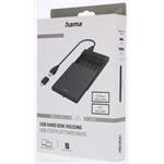 Hama externý box na 2,5" SSD/HDD disk, USB-A + USB-C, SATA, USB 3.2 Gen 1