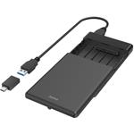 Hama externý box na 2,5" SSD/HDD disk, USB-A + USB-C, SATA, USB 3.2 Gen 1