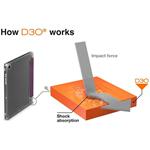 Hama Extreme Protect, puzdro pre Samsung Galaxy Tab A9+ 11", licencia D3O®, bordové/priehľadné