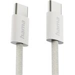 Hama Fabric, USB-C 2.0 kábel, 1 m, opletený, béžový