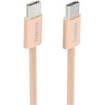 Hama Fabric, USB-C 2.0 kábel, 1 m, opletený, oranžový