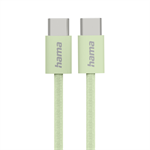 Hama Fabric, USB-C 2.0 kábel, 1 m, opletený, zelený