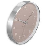 Hama Fiji, nástenné hodiny, riadené rádiovým signálom, priemer 30 cm, tichý chod, kefovaný hliník