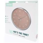 Hama Fiji, nástenné hodiny, riadené rádiovým signálom, priemer 30 cm, tichý chod, kefovaný hliník