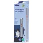 Hama FL350-C, LED baterka, nabíjacia, hliníková, 350 lm / 100 m, 4 režimy+SOS, rozptyľovač, pútko