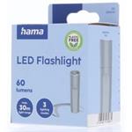 Hama FL60, LED baterka, hliníková, 60 lm / 30 m, 3 režimy svietenia, pútko na ruku, vrátane batérie
