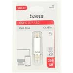 Hama Flash Pen Laeta, USB-C/USB-A 3.1, 256 GB, 40 MB/s, strieborný