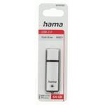 Hama Flashdisk Fancy, USB 2.0, 64 GB, strieborný