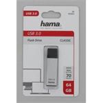Hama FlashPen Classic, USB 3.0, 64 GB, 40 MB/s, strieborný
