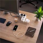 Hama flexibilný predlžovací prívod, 5x zásuvka SCHUKO, 2x USB-A, 1,40 m