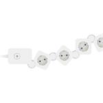 Hama flexibilný predlžovací prívod, 5x zásuvka SCHUKO, 2x USB-A, 1,40 m