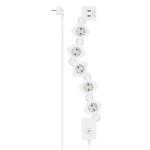 Hama flexibilný predlžovací prívod, 5x zásuvka SCHUKO, 2x USB-A, 1,40 m