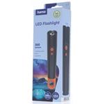 Hama FLX350, LED baterka, hliníková, 350 lm / 230 m, 4 režimy+SOS, IP44, zoom, karabínka, batérie