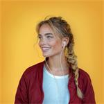 Hama Glow II, slúchadlá s mikrofónom Lightning, kôstky, biele