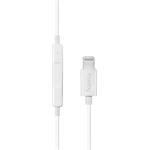 Hama Glow II, slúchadlá s mikrofónom Lightning, kôstky, biele