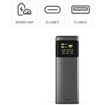 Hama High Power 200 W, powerbanka, 24000 mAh, 2x USB-C, 1x USB-A, PD, QC, displej