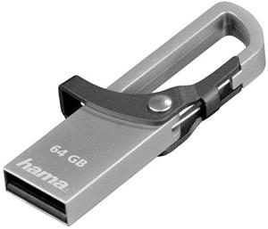 Hama "Hook-Style" 64GB, USB kľúč, sivý