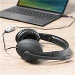 Hama HS-USB300 PC Office Headset, slúchadlá, USB, čierne