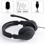 Hama HS-USB300 PC Office Headset, slúchadlá, USB, čierne