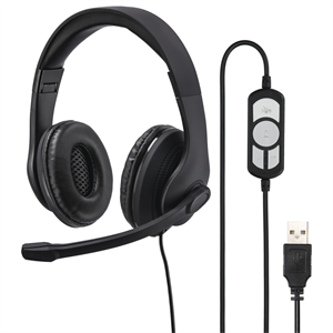 Hama HS-USB300 PC Office Headset, slúchadlá, USB, čierne